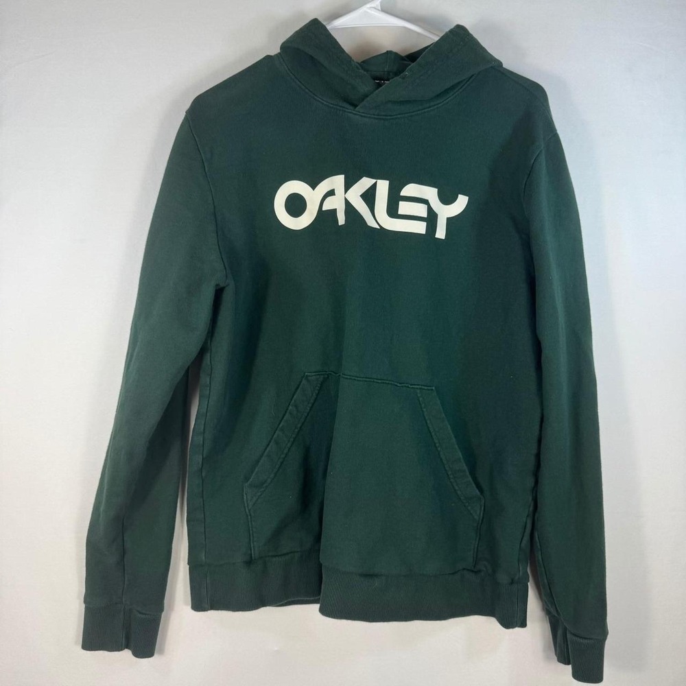 Oakley Mens Logo Pullover Hoodie Forest Green Regular Fit Sweatshirt Size M
